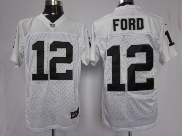 Nike Elite Jersey Oakland Raiders 12 Jacoby Ford White